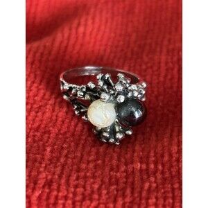 Sterling Silver 2 Pearl Ring